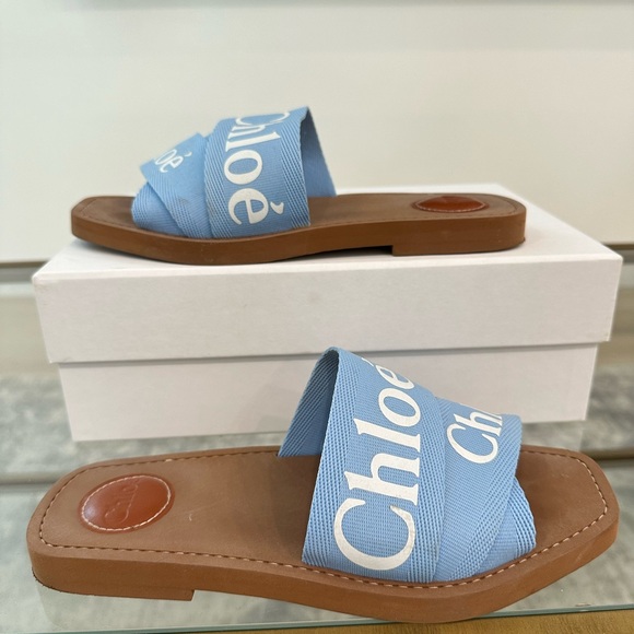 Chloe Woody Sandal in Graceful Blue Size 38 - Picture 4 of 7